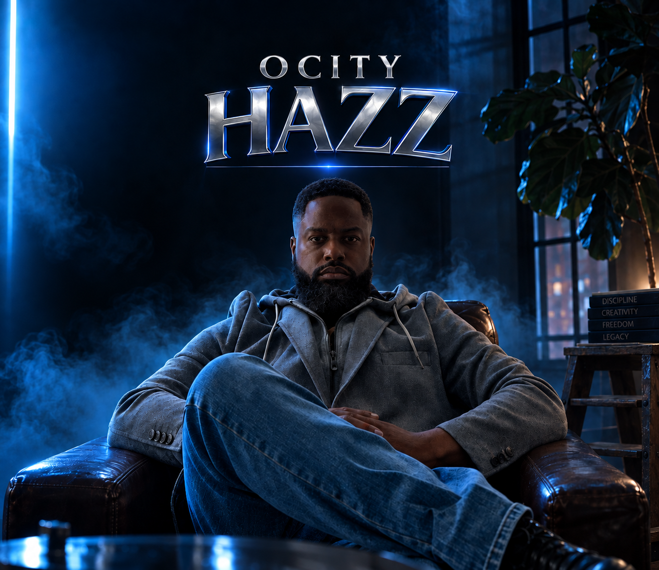 OCity HAZZ seated in a leather chair during the 2nd Prime era